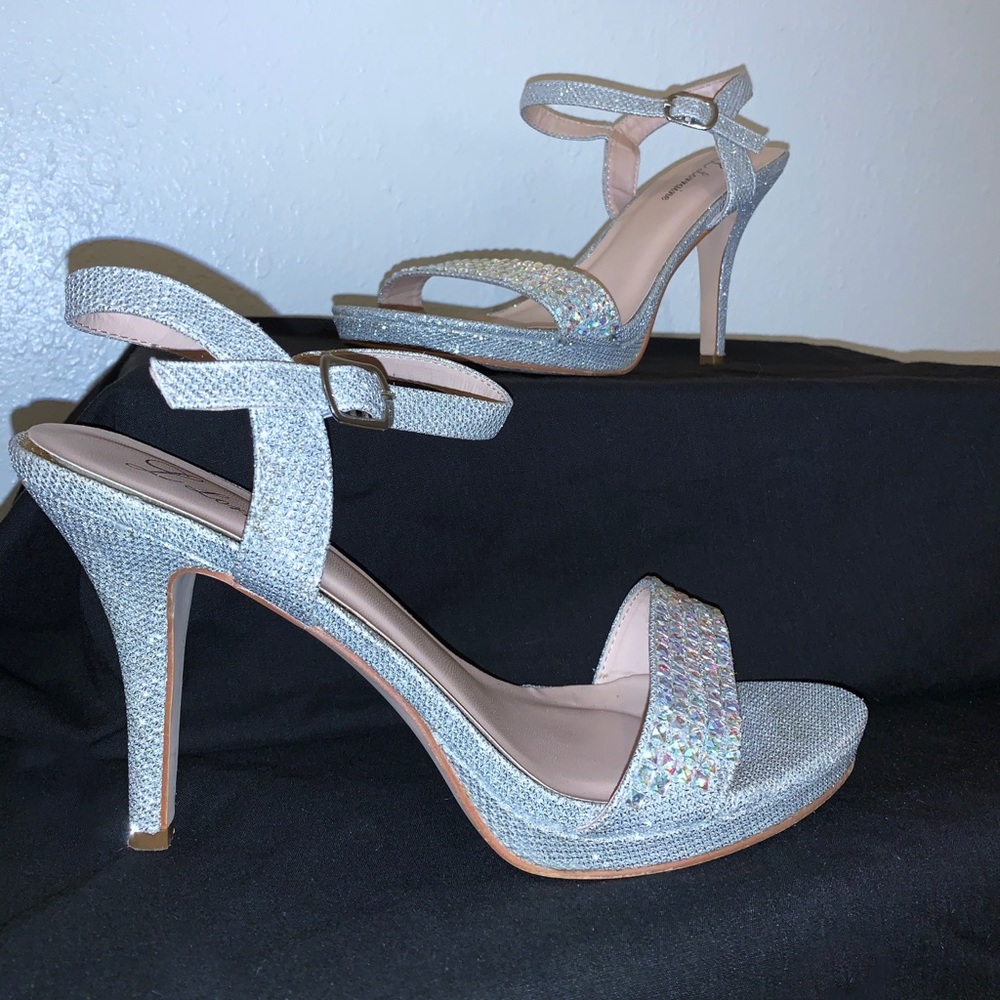 Silver Lauren Lorraine Heels